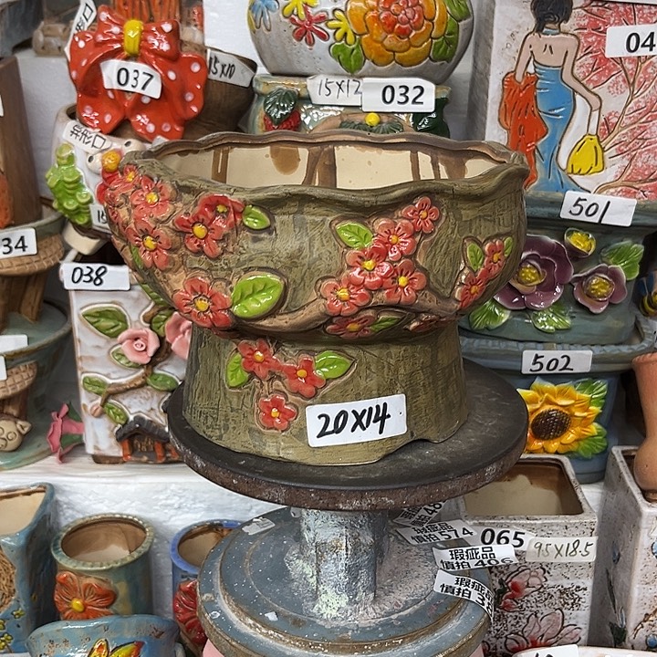 粗陶材质多肉花盆
