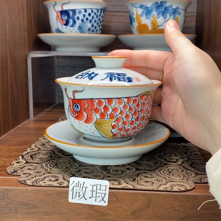 釉下老陶泥手工绘制