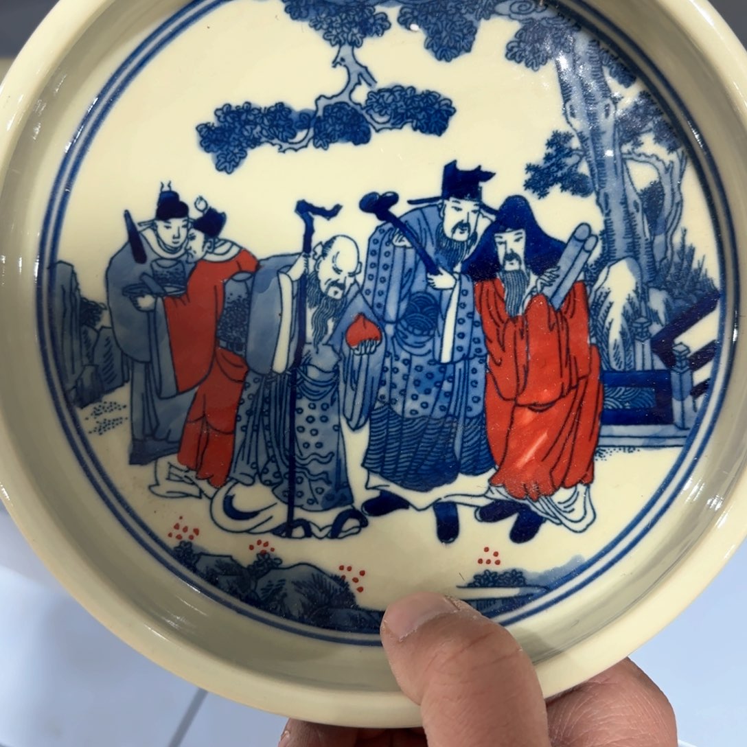 瓷片摆件手绘瓷器全部处理了吧