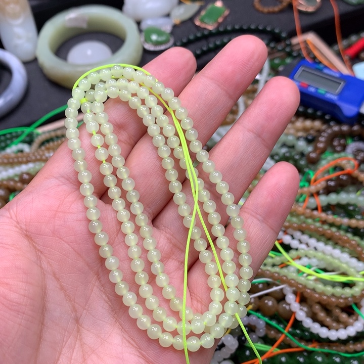 和田玉未镶嵌手链15