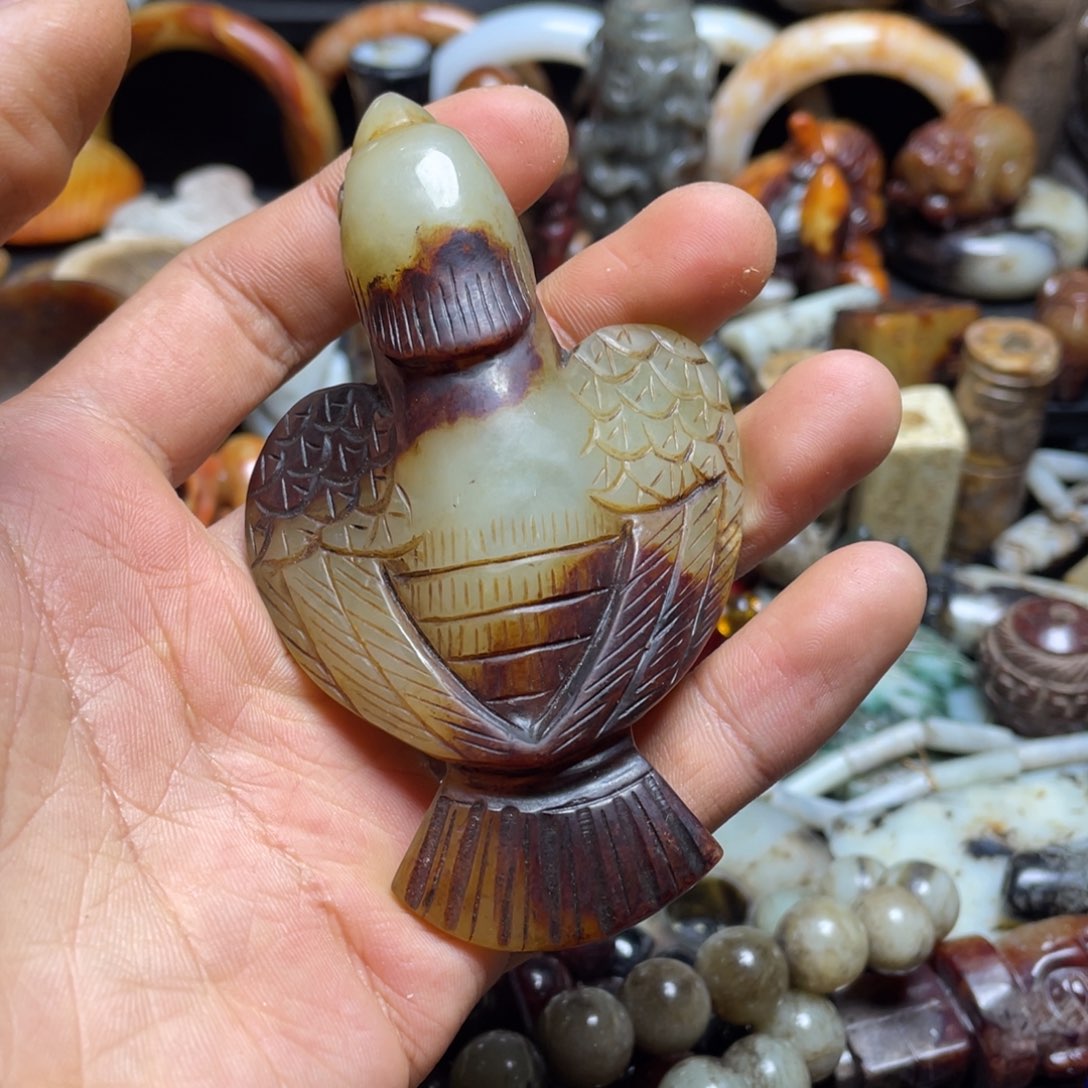 和田玉（糖玉）挂件未镶嵌高*