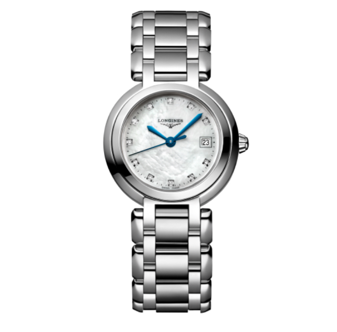 99新 Longines/浪琴 心月110贝母钻/机械/表经26.5mm