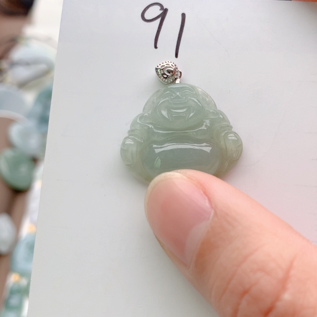 翡翠银S925镶嵌颈饰吊坠