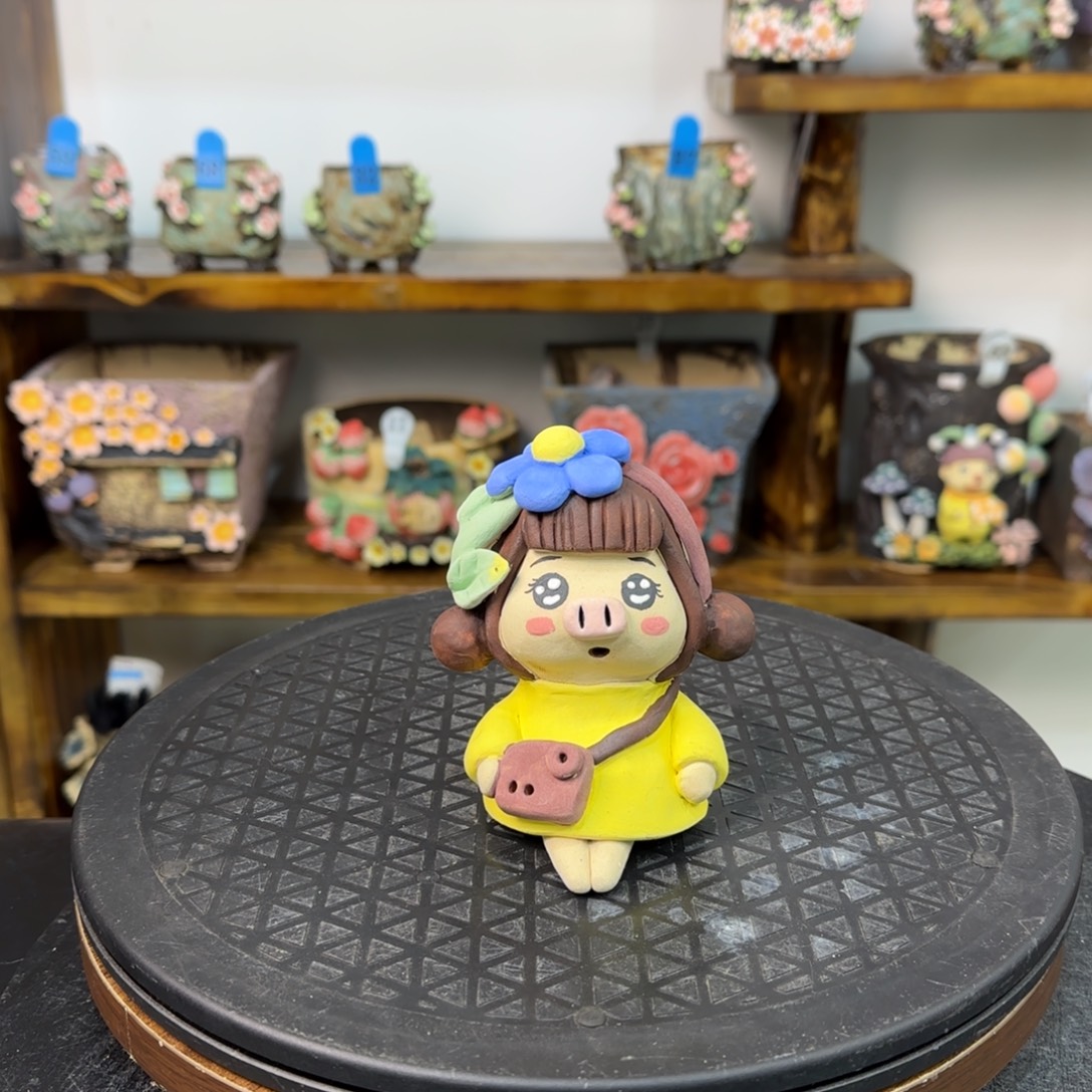 本默花器麦饭石花盆