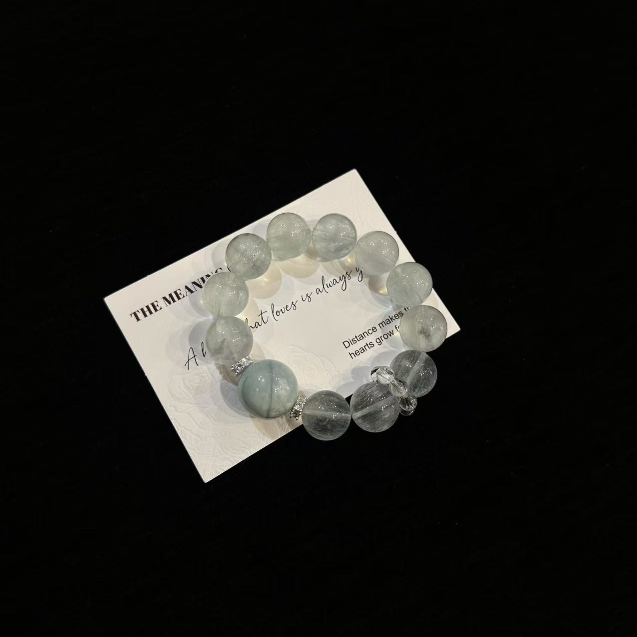 「YIMIMI」天然手链 15-18mm 绿萤石手链x3663 多样性发货