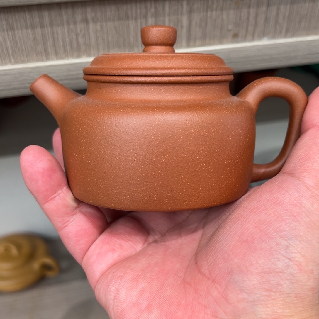 紫砂茶壶200cc红降坡德钟