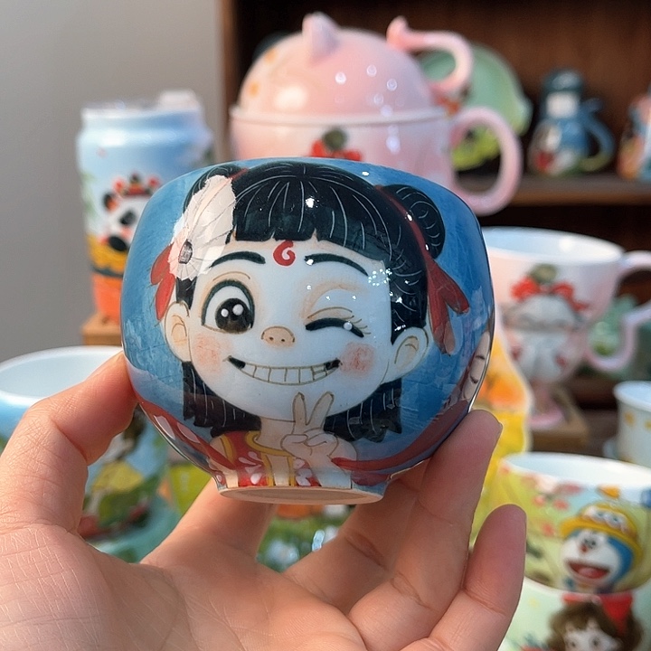 陶景德镇釉下手绘陶瓷 