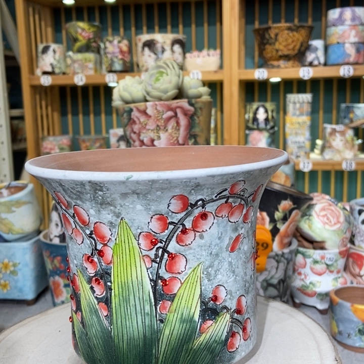 红陶景德镇艺术手绘作品