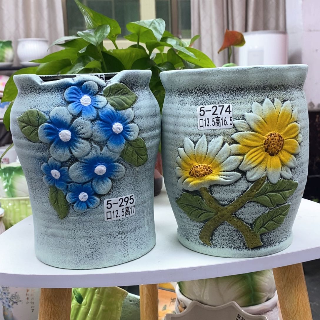 《直播间专享》多肉花盆陶瓷粗陶透气创意大号复古陶罐老桩植物盆