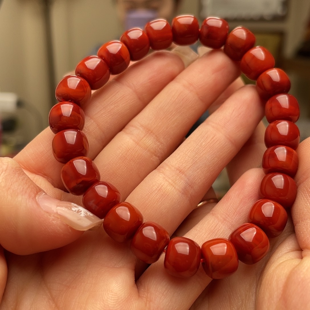 南红玛瑙手链未镶嵌