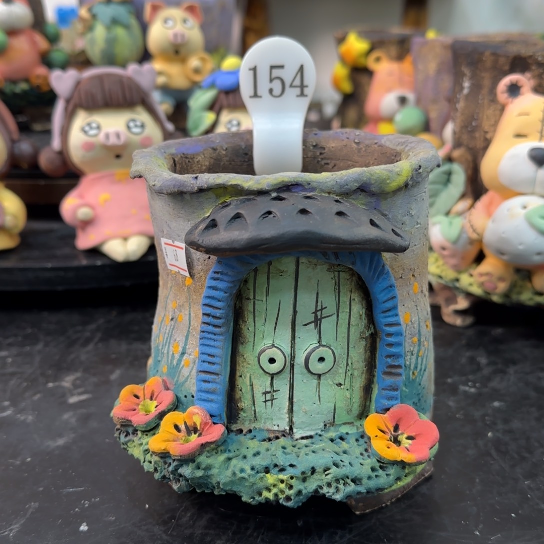 本墨花器麦饭石花盆