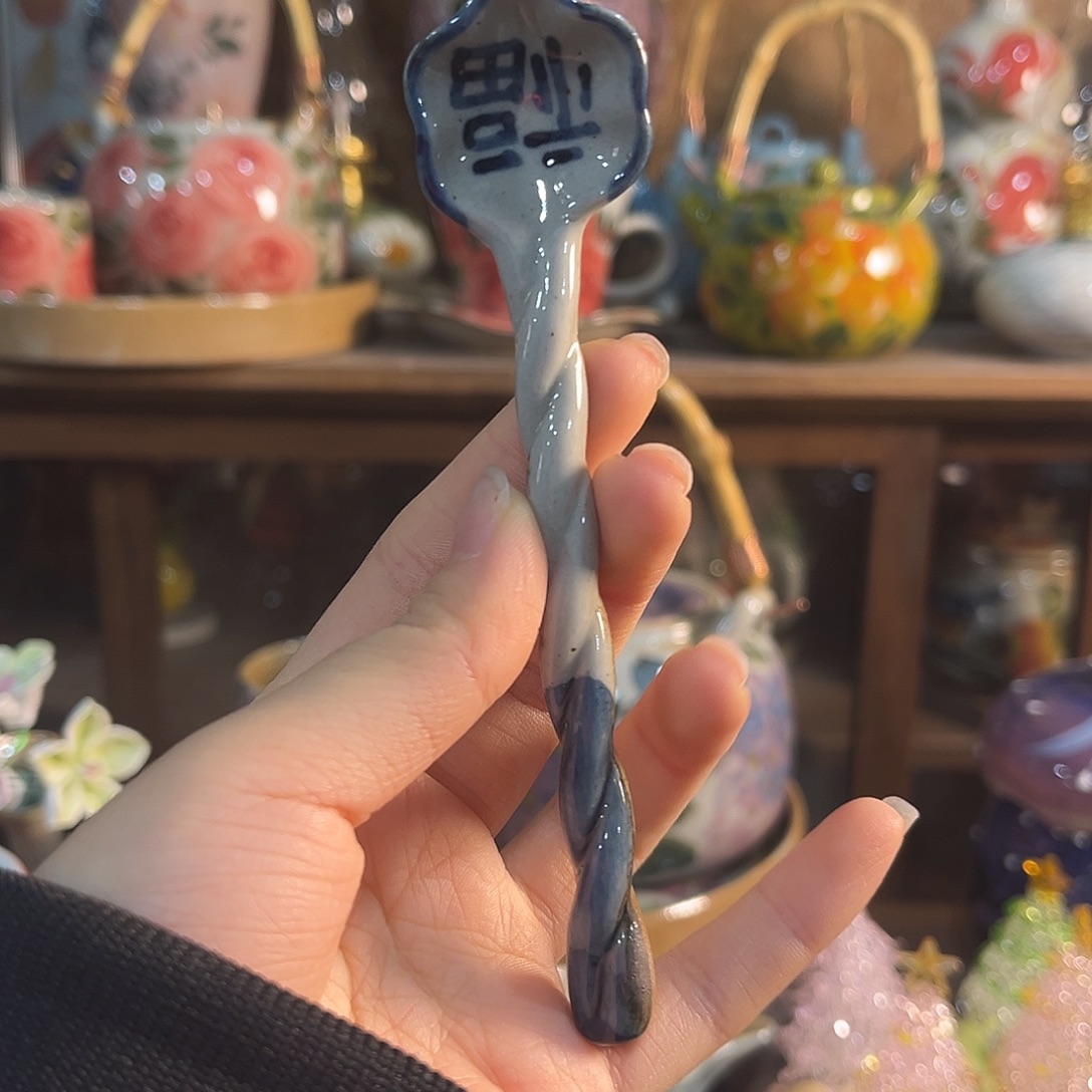 陶泥景德镇手工手绘高温釉下彩