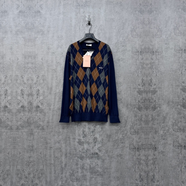 未使用 MIU MIU/缪缪 25最新款绵羊毛针织毛衣/SK368/44稀少大码