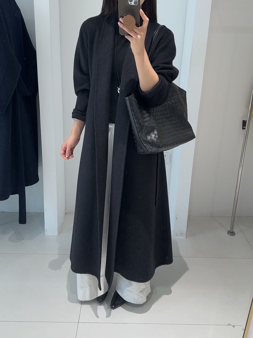 纯色毛呢外套秋冬女装女士连帽长袖女长款厚款百搭