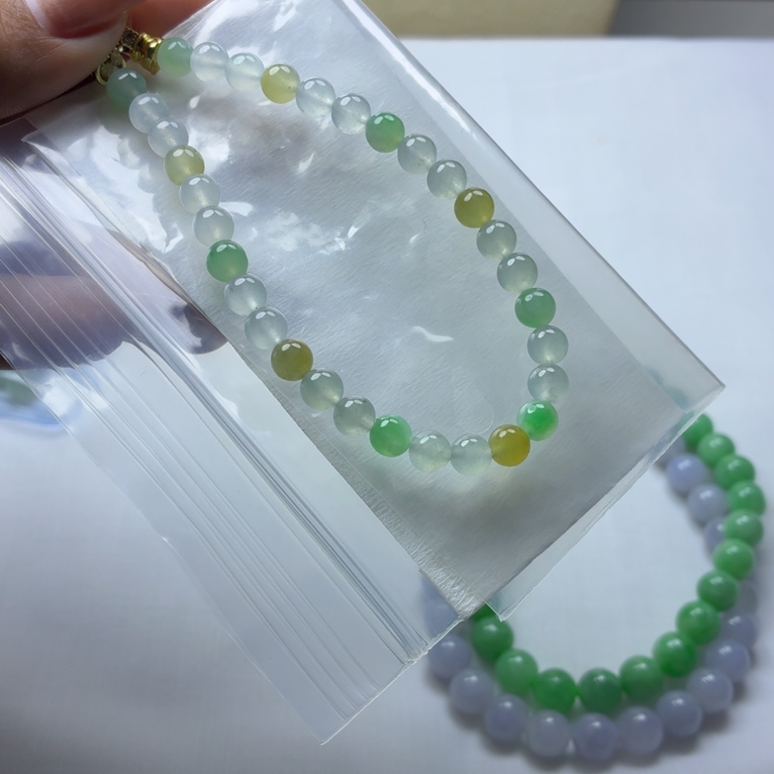 定制翡翠未镶嵌翡翠珠链