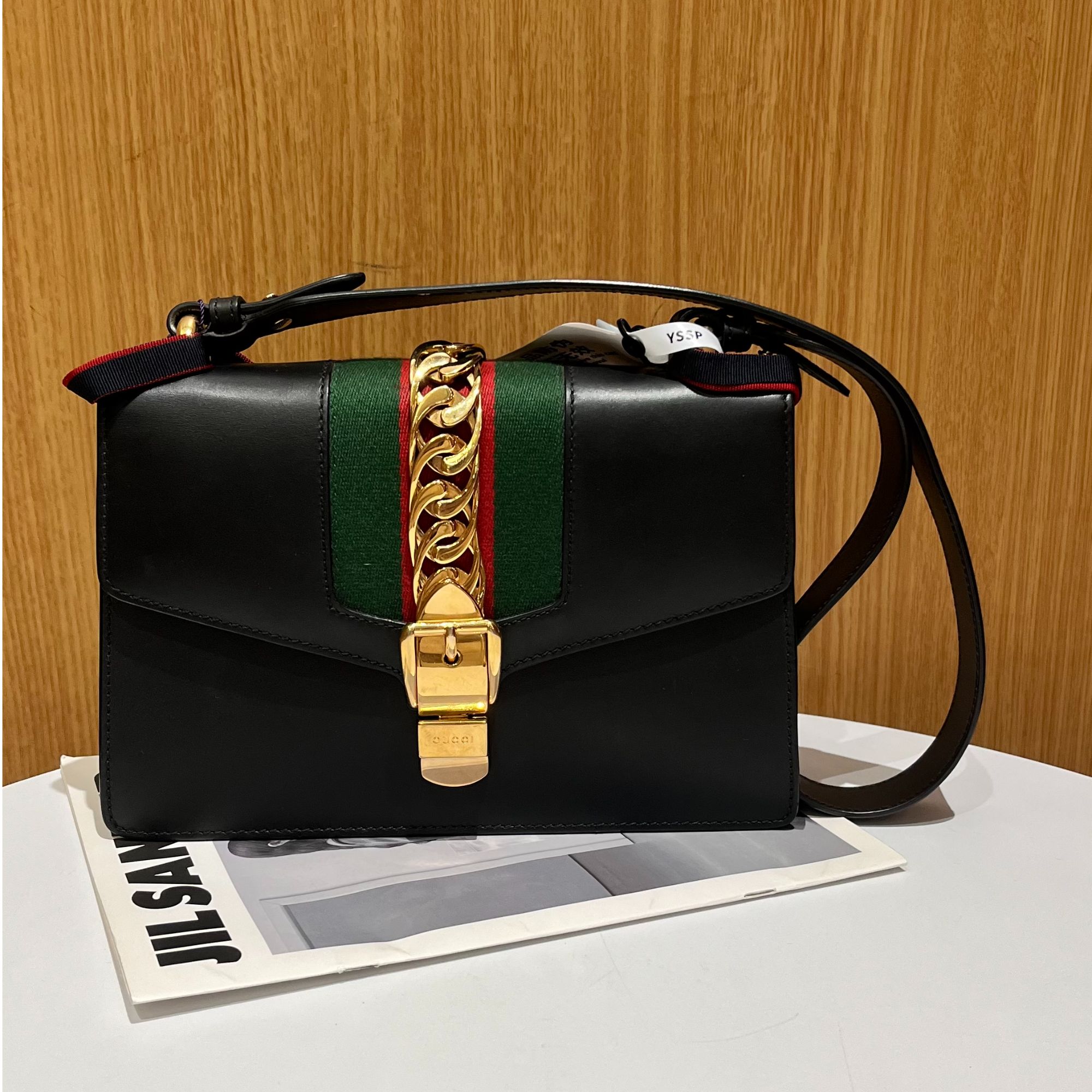 99新 GUCCI/古驰 壹所奢品/Gucci古驰塞尔维亚条纹织带/单肩斜挎