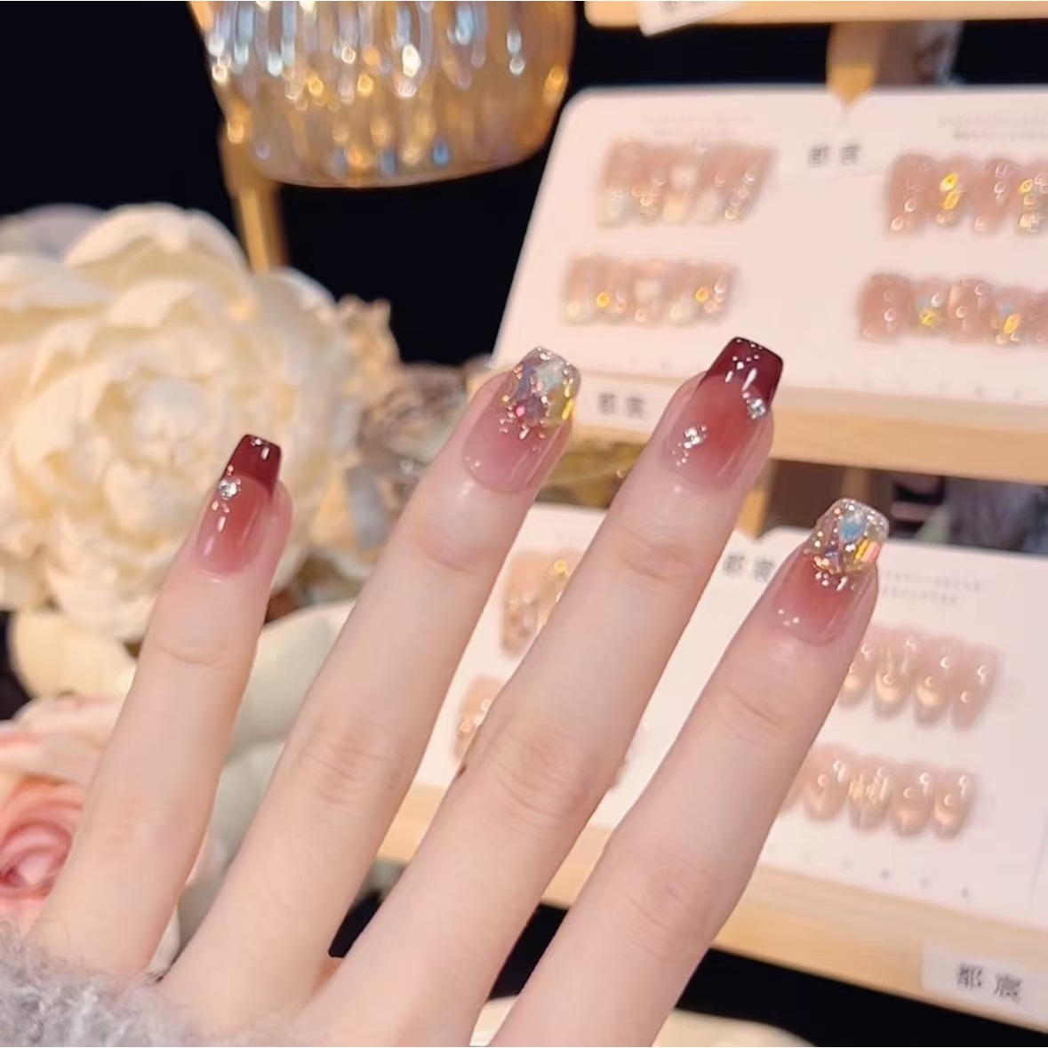 【美拉德风】纯手工穿戴甲美甲可拆卸指甲贴片10片装XX