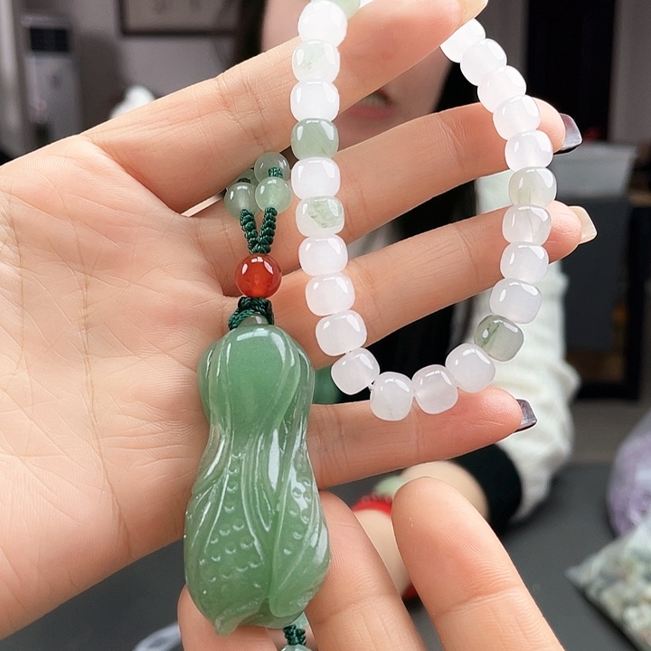 石英质玉白菜➕手串未镶嵌