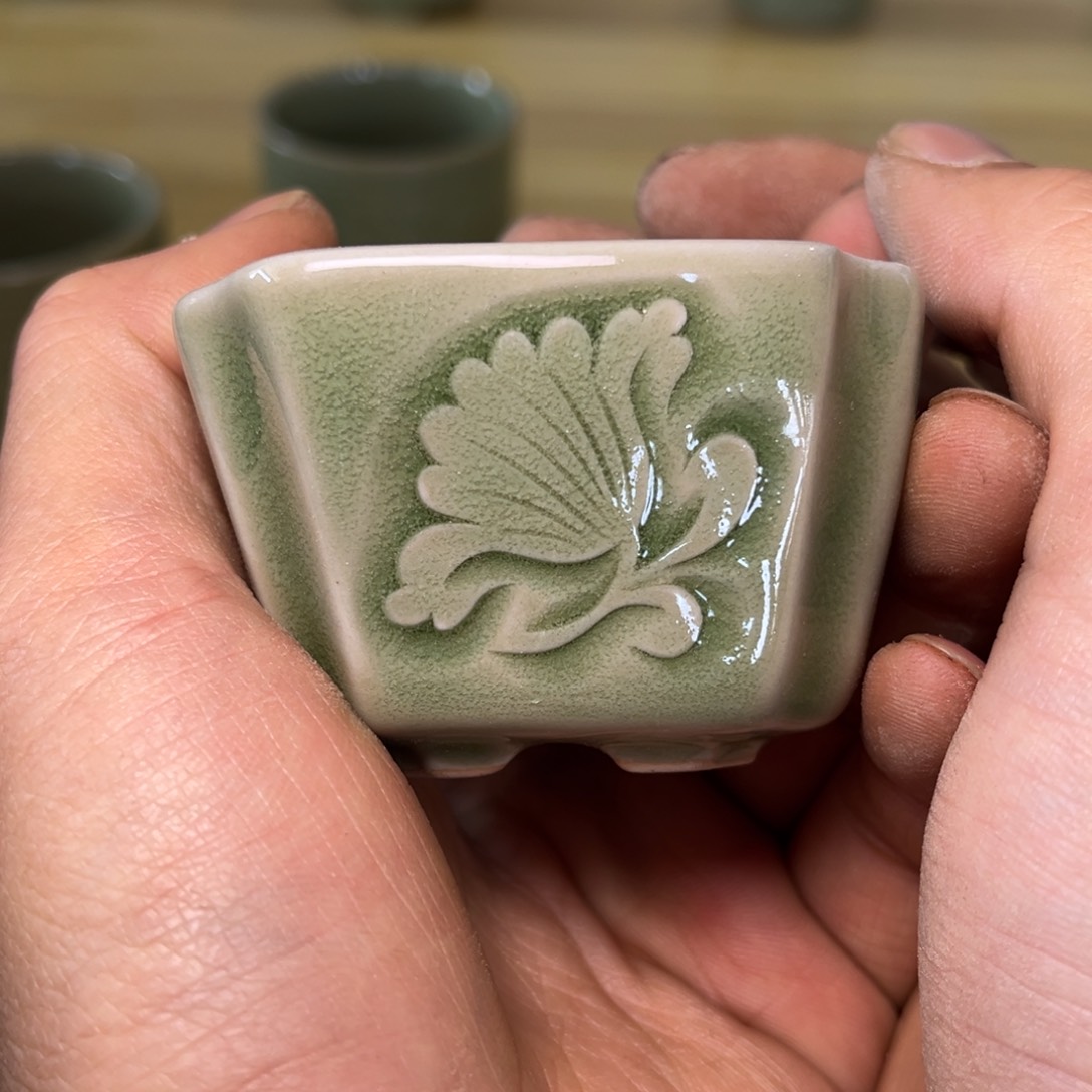 瓷瑕疵四方杯特价包邮