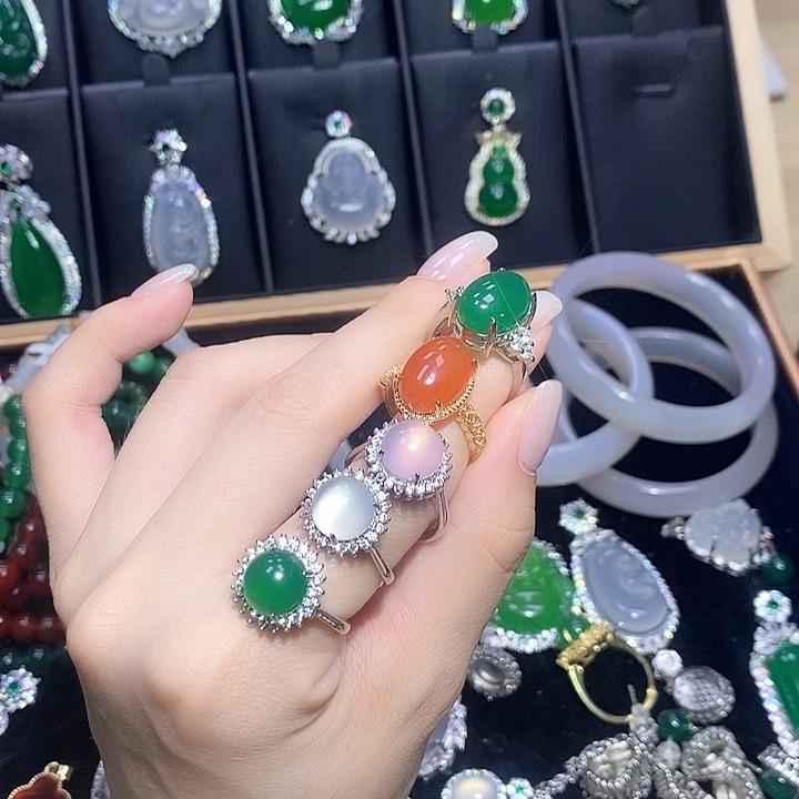 玛瑙/玉髓戒指未镶嵌