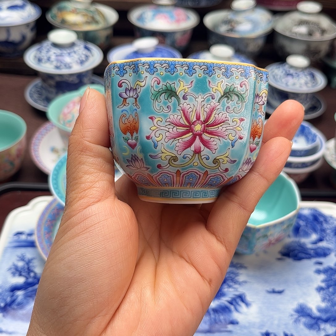 景德镇陶瓷四方杯