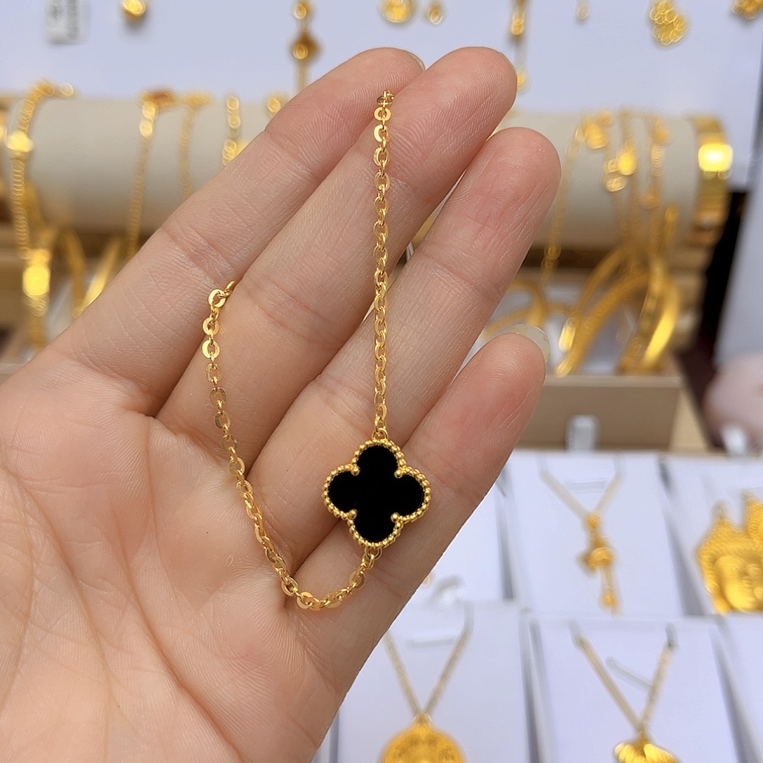 吊坠足银无四叶草手链