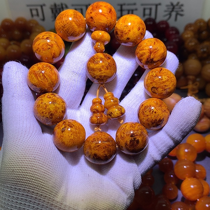 松木（琥珀木）手串/手链2.0 满留疤高货