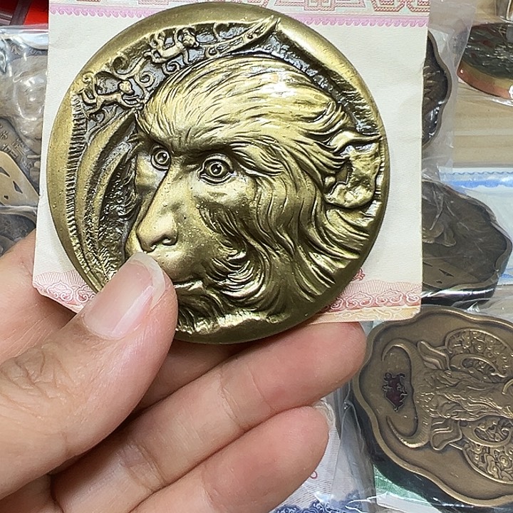 其他普通金属生肖猴双色铜章南京造币厂