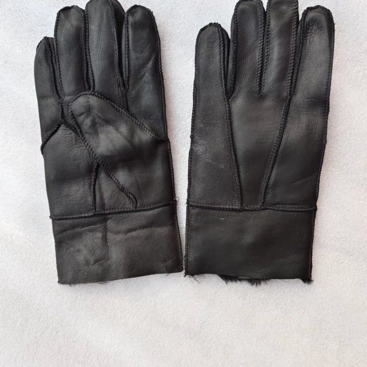 羊皮毛一体男女手套