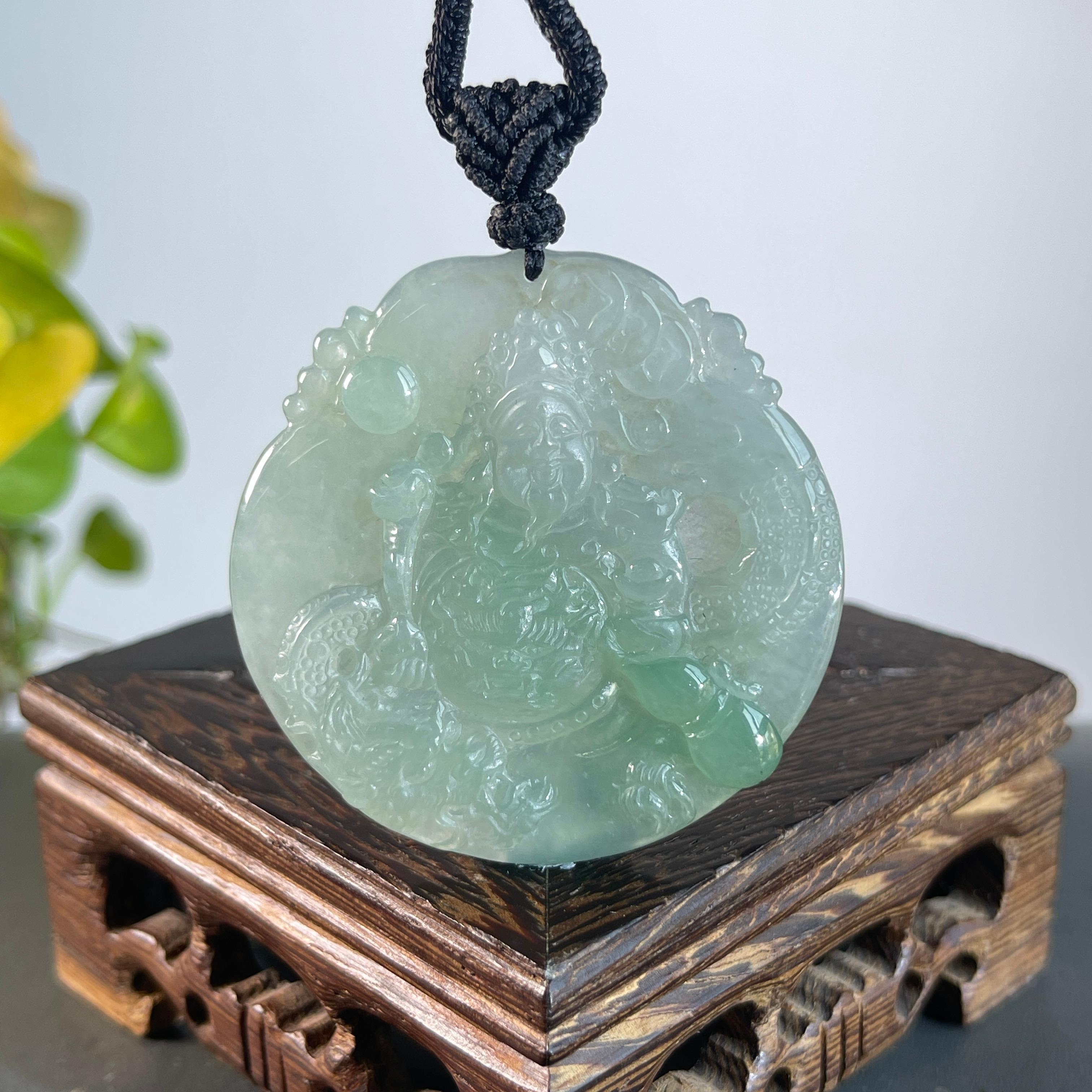 JXA04-149   天然缅甸翡翠A货  财神