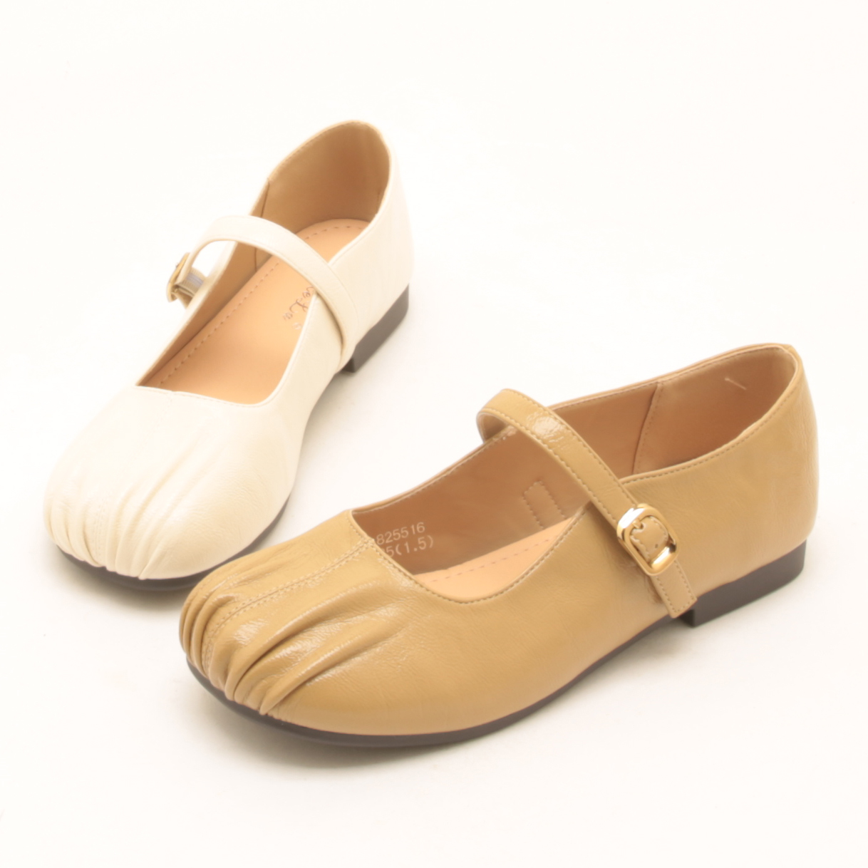 7244早秋新款褶皱浅口平底单鞋女松紧一字带温柔淑女风玛丽珍鞋