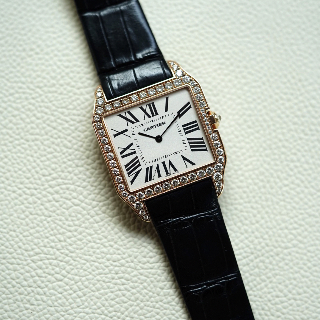 99新 Cartier/卡地亚 卡地亚山度士 单表
