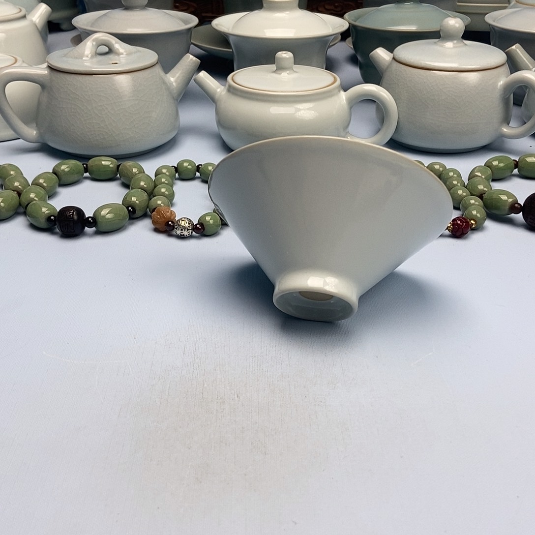 杯月白釉斗笠原矿原釉原产地