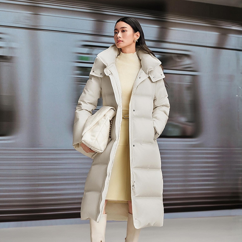 【波司登】25新款羽绒服女商务轻简通勤90绒长款保暖百搭轻便鹅绒服