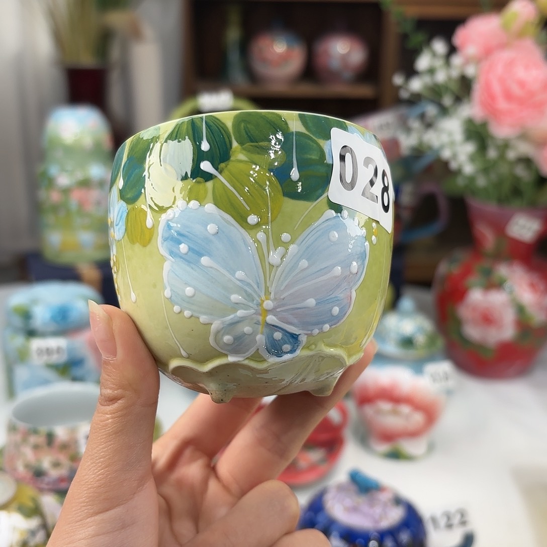 瓷片景德镇手绘高温釉下彩陶瓷茶具