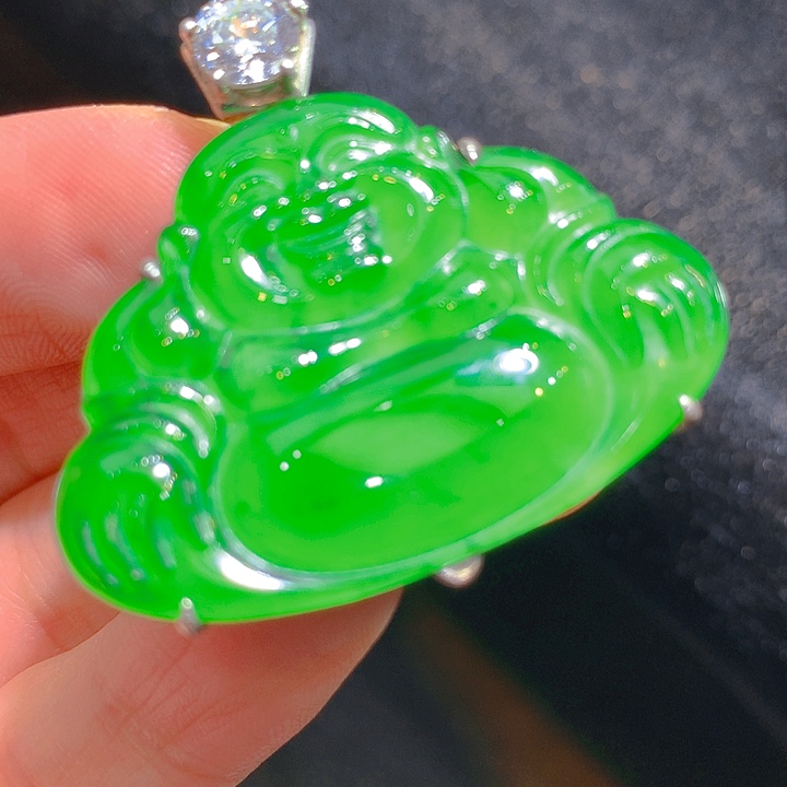 【闪购商品】翡翠颈饰银S925镶嵌翡翠