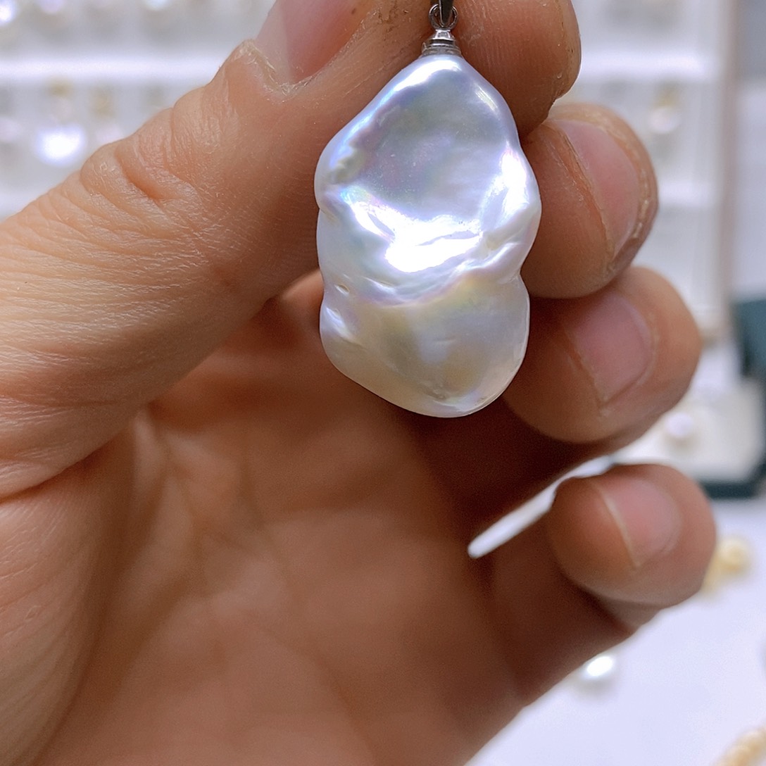 淡水珍珠颈饰银S925镶嵌