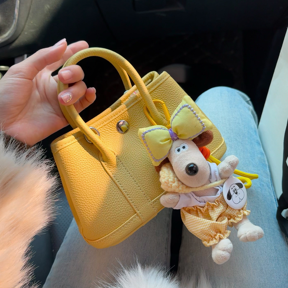 2025新款通勤真皮迷你花园包女百搭托特包高级感手提包单肩斜挎包