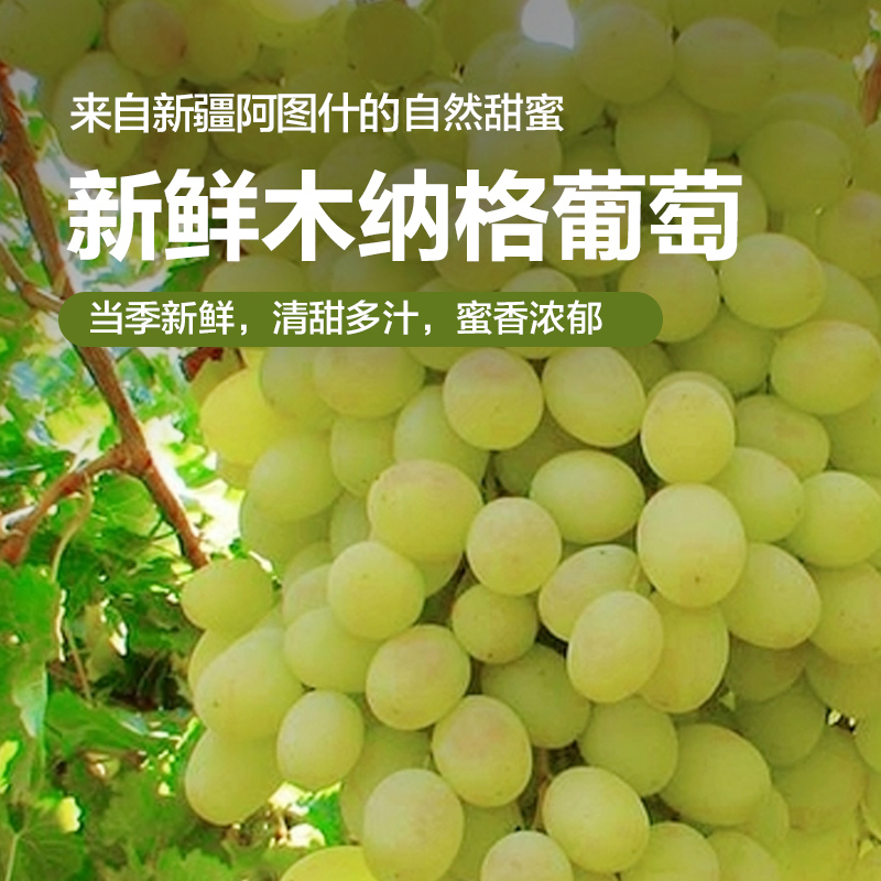【偏远地区/京东空运】新疆阿图什木纳格葡萄冰川翡翠水晶葡萄