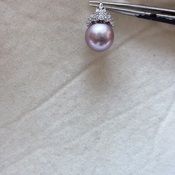 吊坠(不含链)淡水珍珠银S925镶嵌