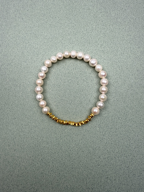 29纯天然淡水珍珠手链时尚潮流碎银子款式手链