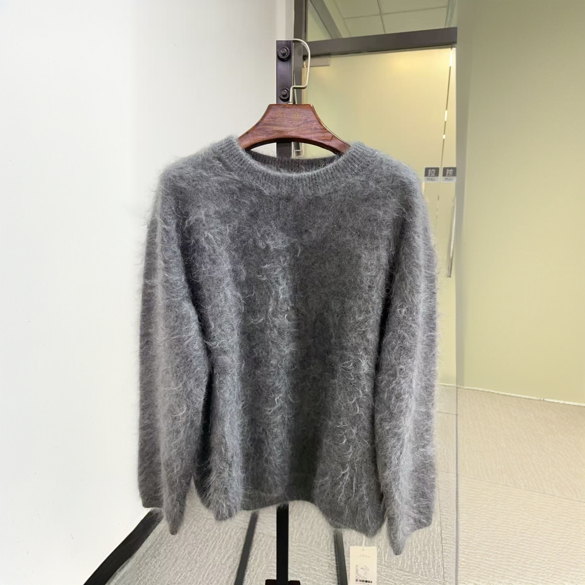 【加厚拉绒圆领】圆领加厚宽松山羊绒拉绒套头衫JHL-22818