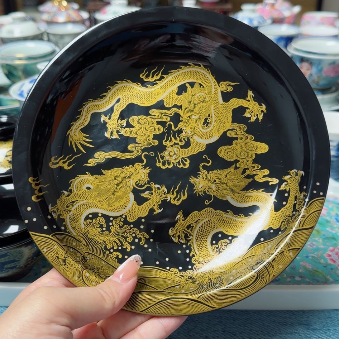乌金釉壶承景德镇