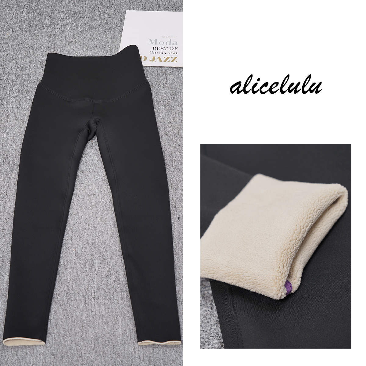 alicelulu 暖融融.修身显瘦高腰加绒休闲裤 S622875U