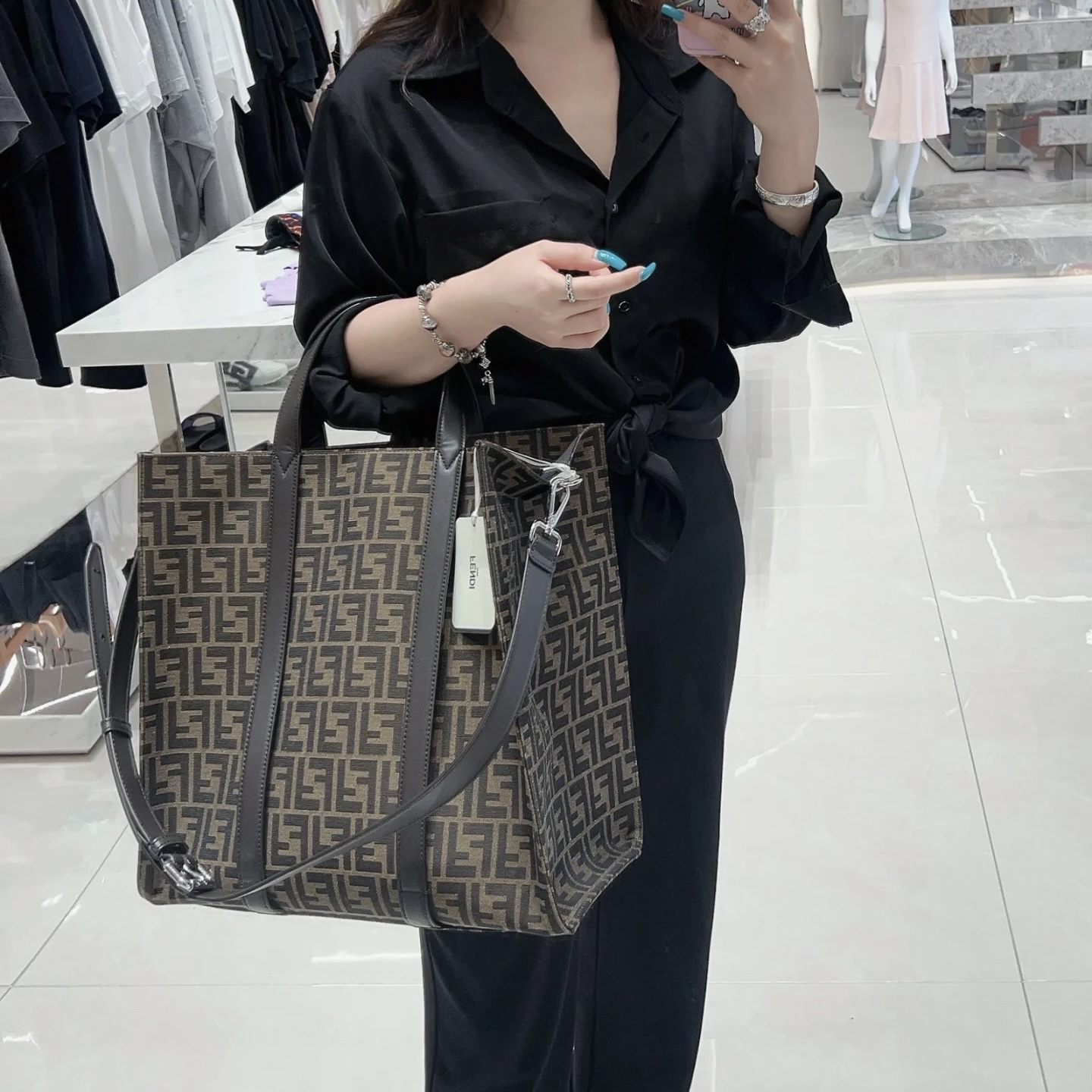 99新 FENDI/芬迪 芬迪/芬迪tote大托特手提斜挎包包/送中检