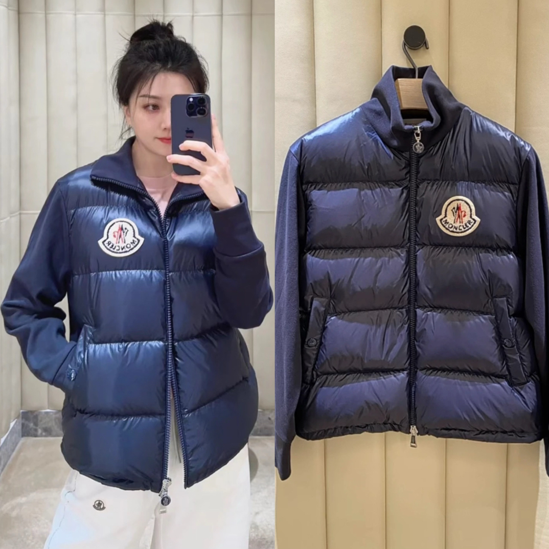 未使用 MONCLER 蒙口男女款 半充绒拼接羽绒服外套Maglia