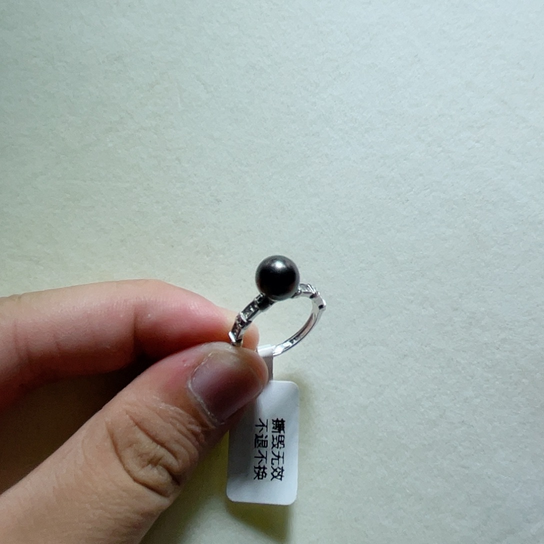 戒指海水珍珠银S925镶嵌