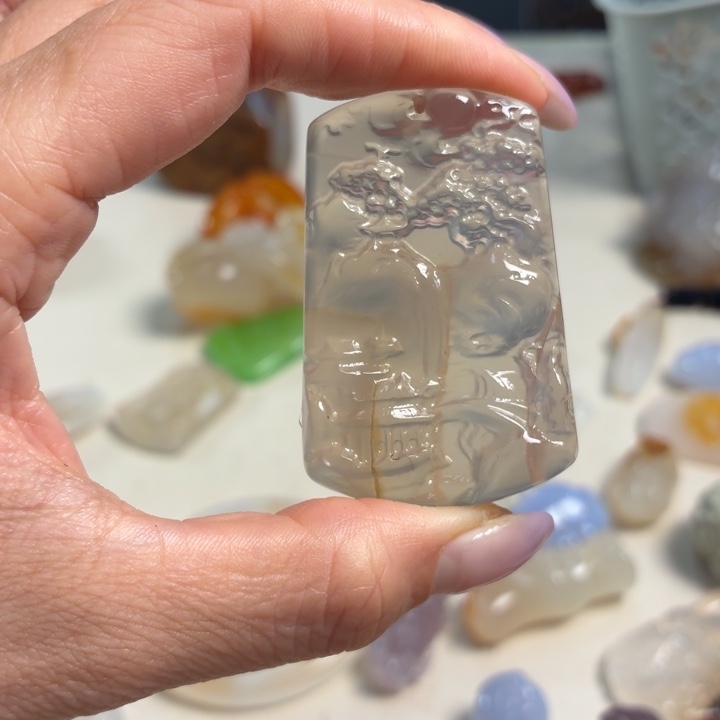 玛瑙/玉髓未镶嵌吊坠(不含链)