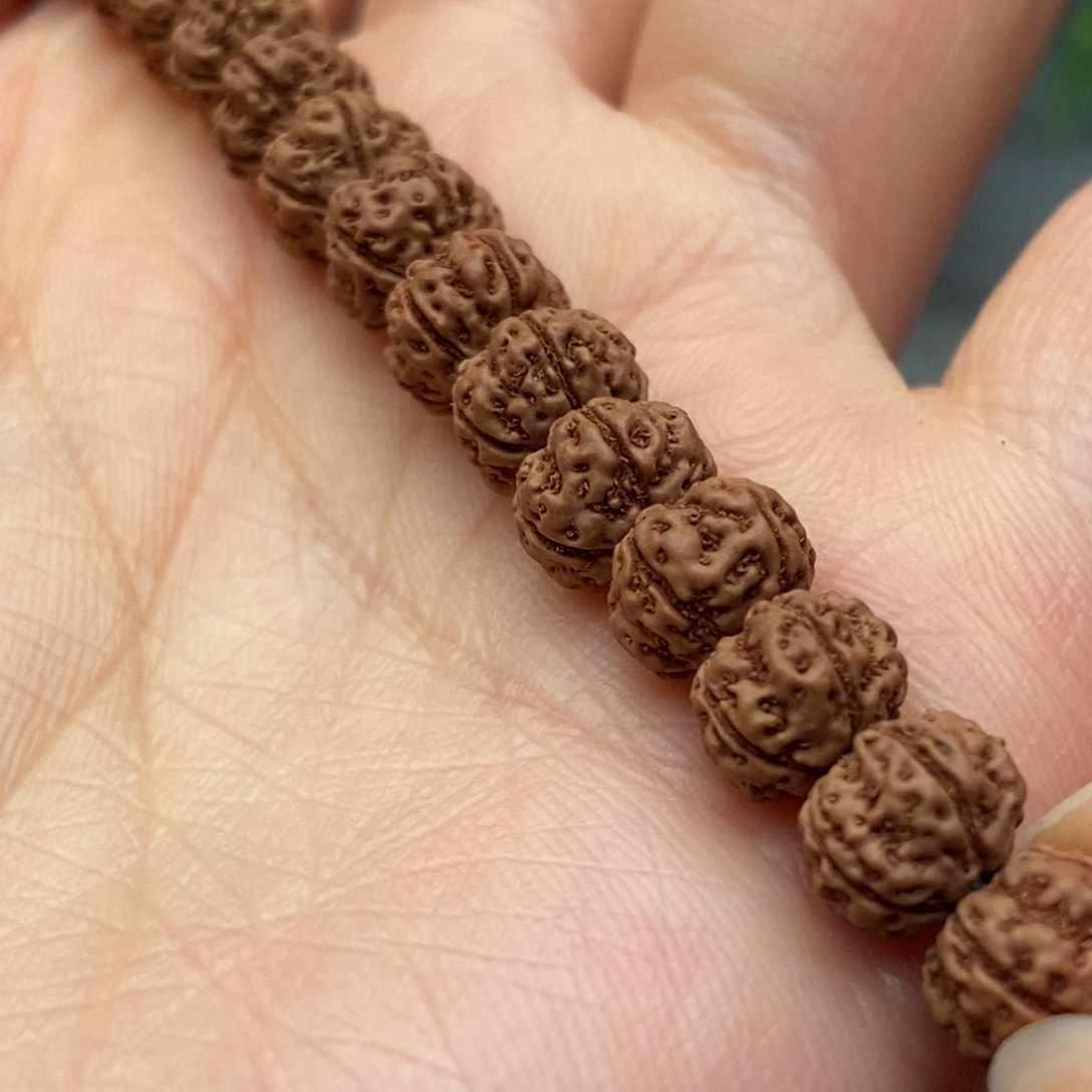 金刚菩提把件九****）高定5s五瓣凹底梅花单圈