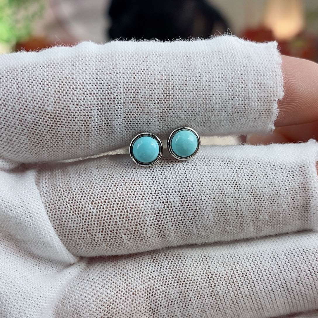 绿松石珠宝奇石银S925镶嵌